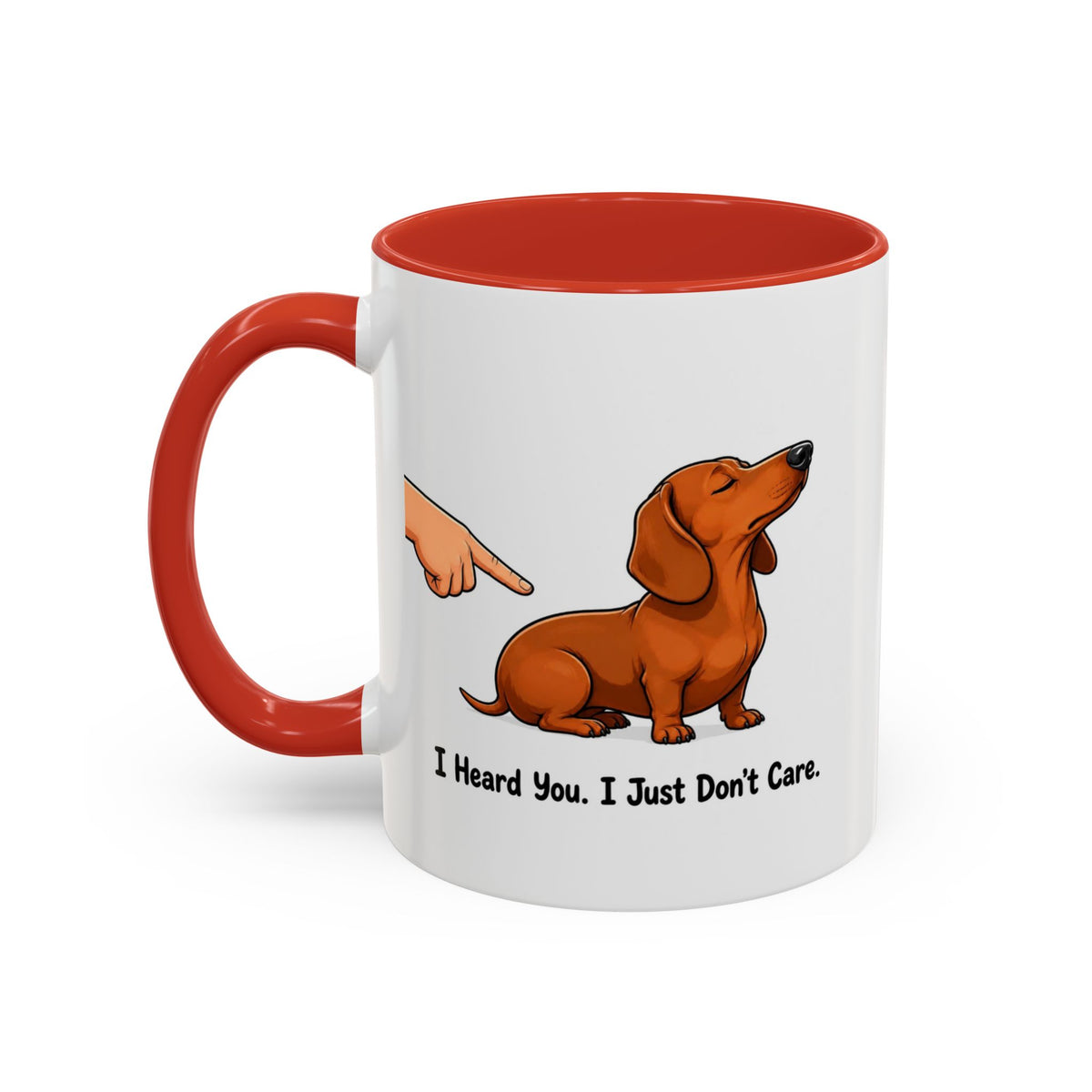 I Heard You Mug - Dachshund - Red