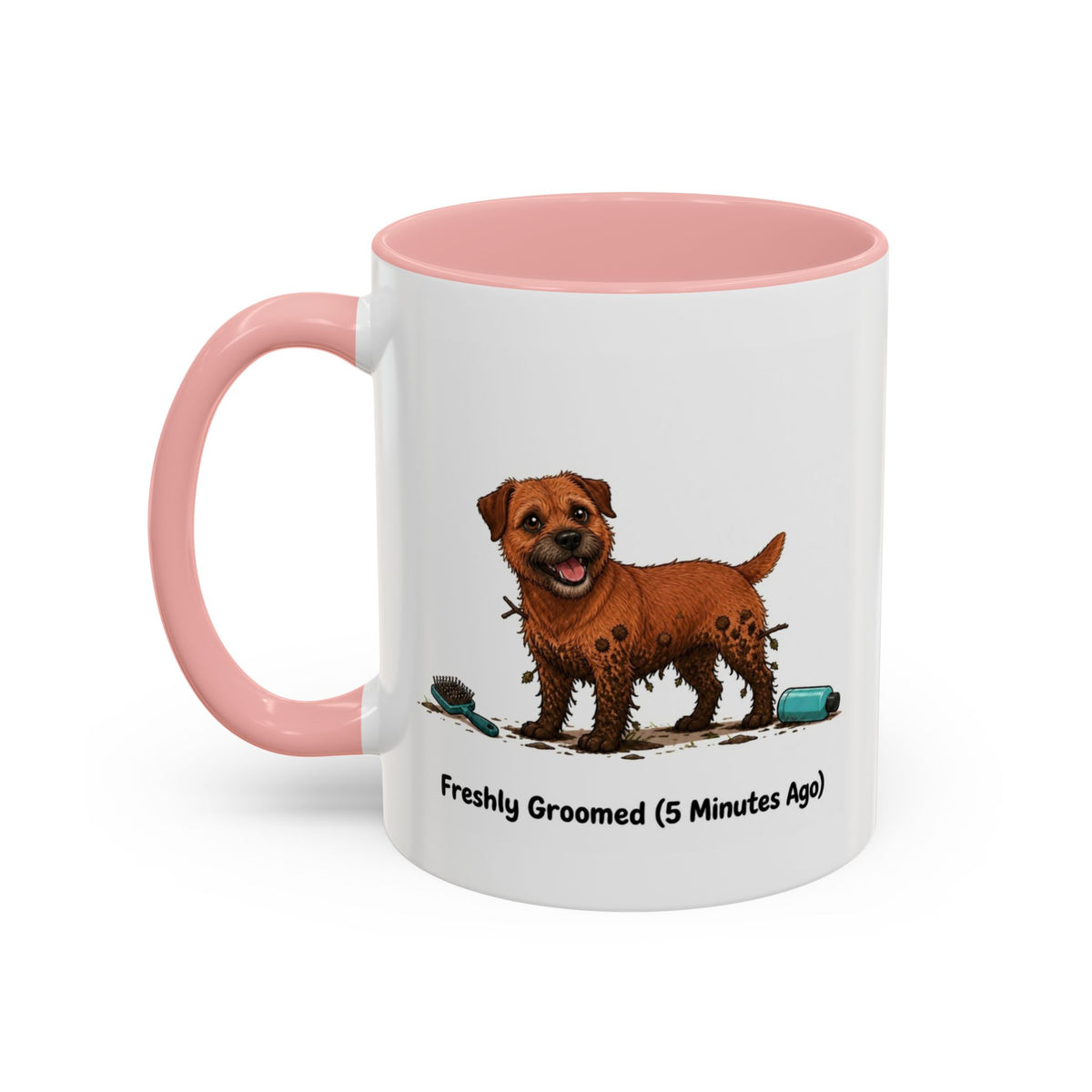Freshly Groomed Mug - Border Terrier - Red