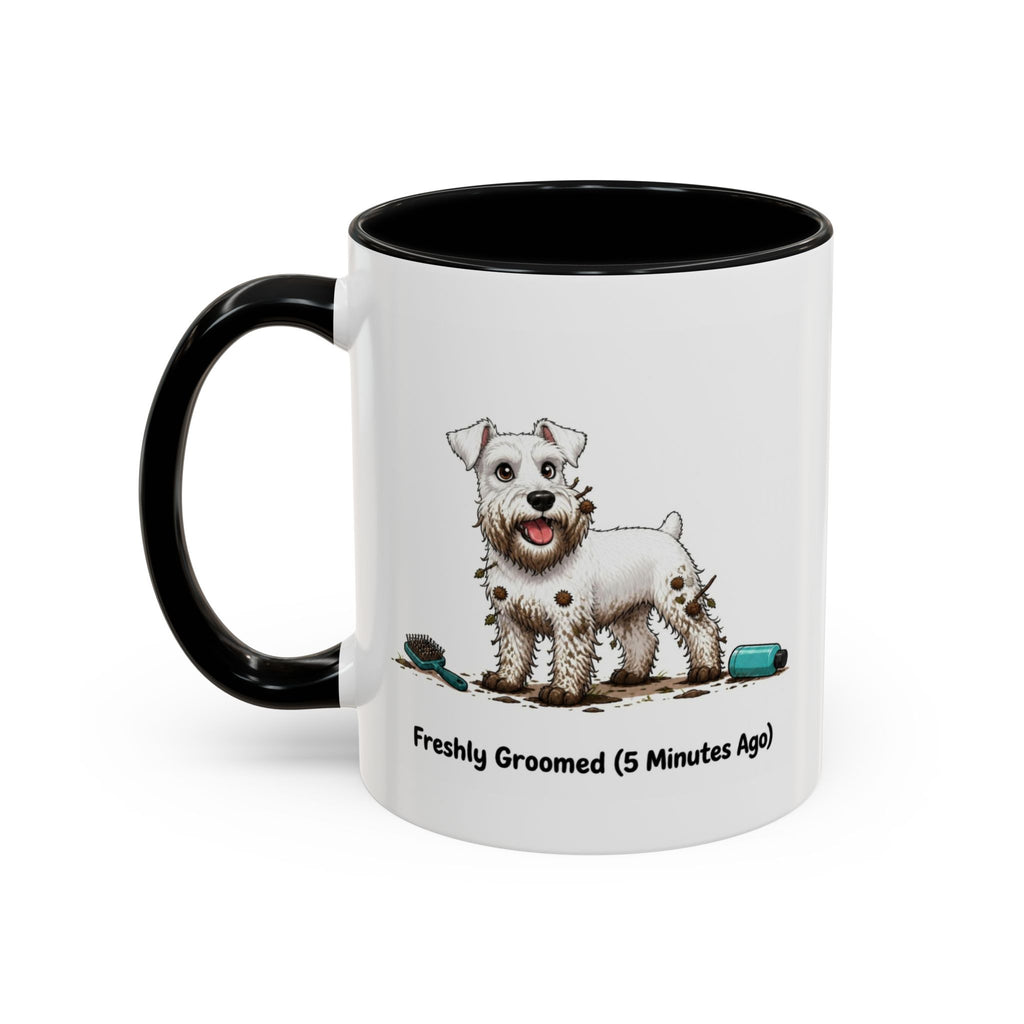 Freshly Groomed Mug - Miniature Schnauzer - White