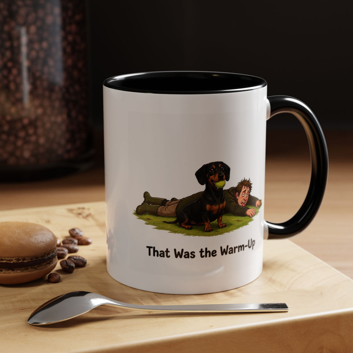 Warm-Up Mug - Mini Smooth Dachshund - Black & Tan - Man