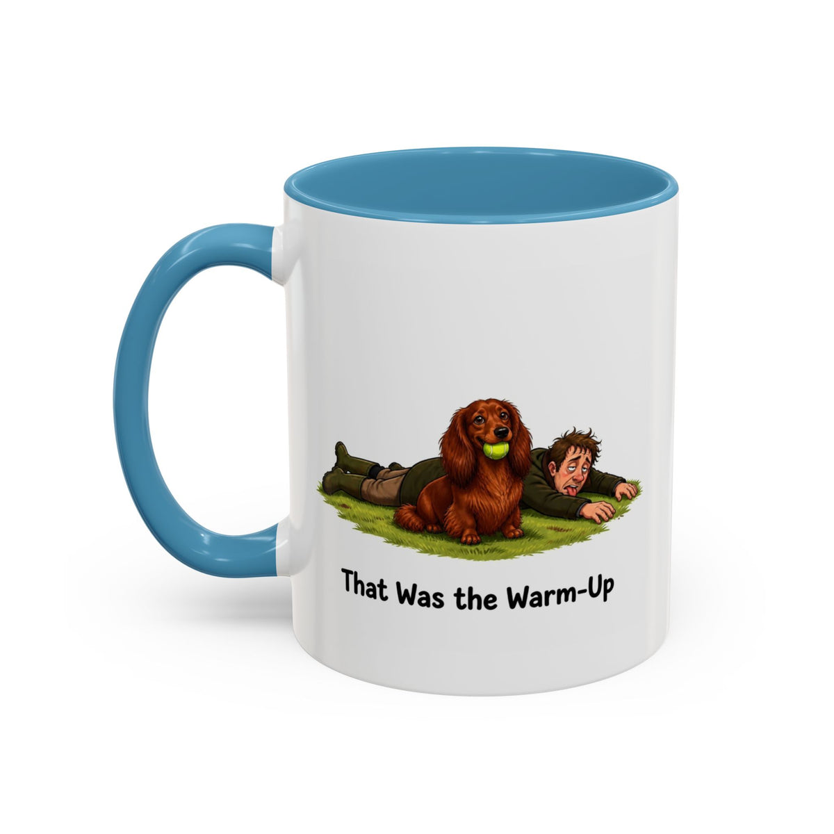 Warm-Up Mug - Mini Long Haired Dachshund - Red - Man