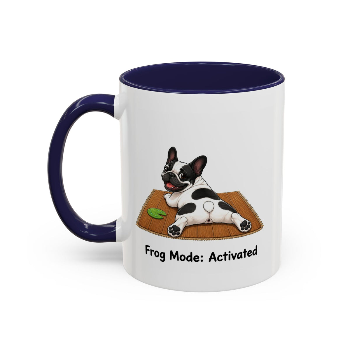 Frog Mode Mug - French Bulldog - Pied