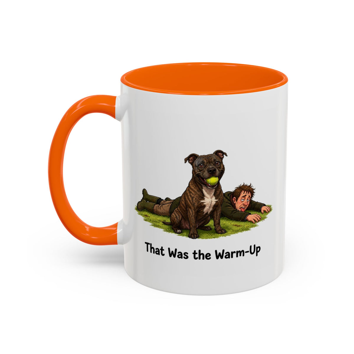 Warm-Up Mug - Staffordshire Bull Terrier - Brindle - Man