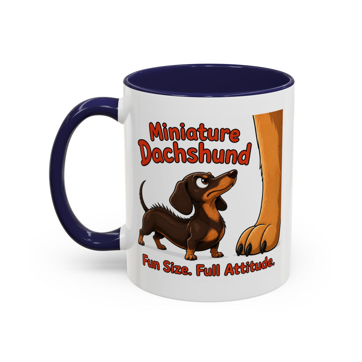 Fun Size Full Attitude Mug - Dachshund - Chocolate & Tan