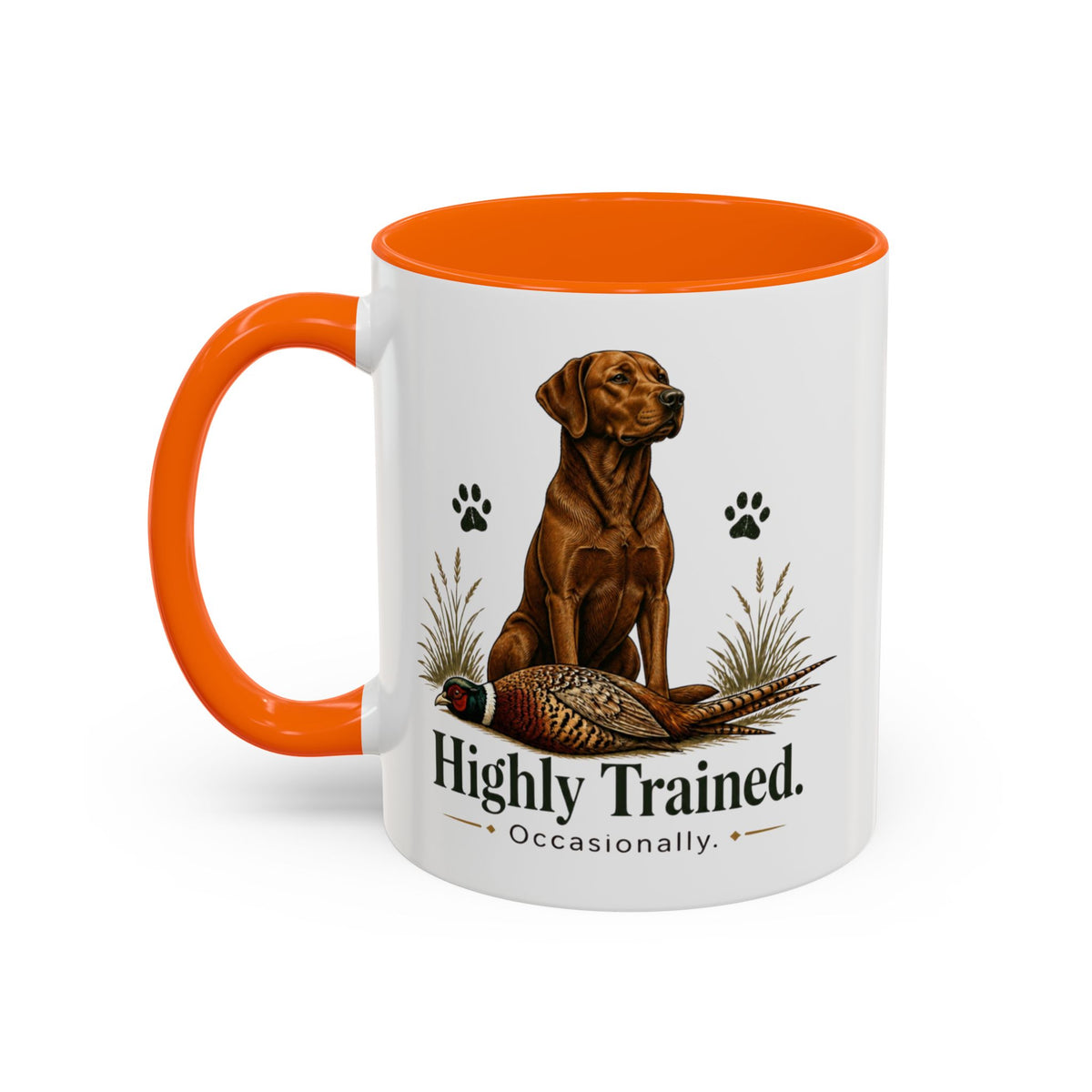 Funny Fox Red Labrador Mug - Highly Trained Occasionally, Gundog Owner Gift, Shooting Dog Lover Coffee Mug, 11oz