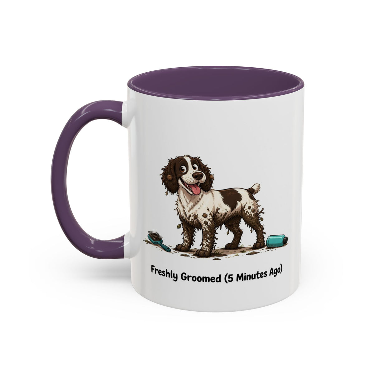 Freshly Groomed Mug - Springer Spaniel - Liver & White