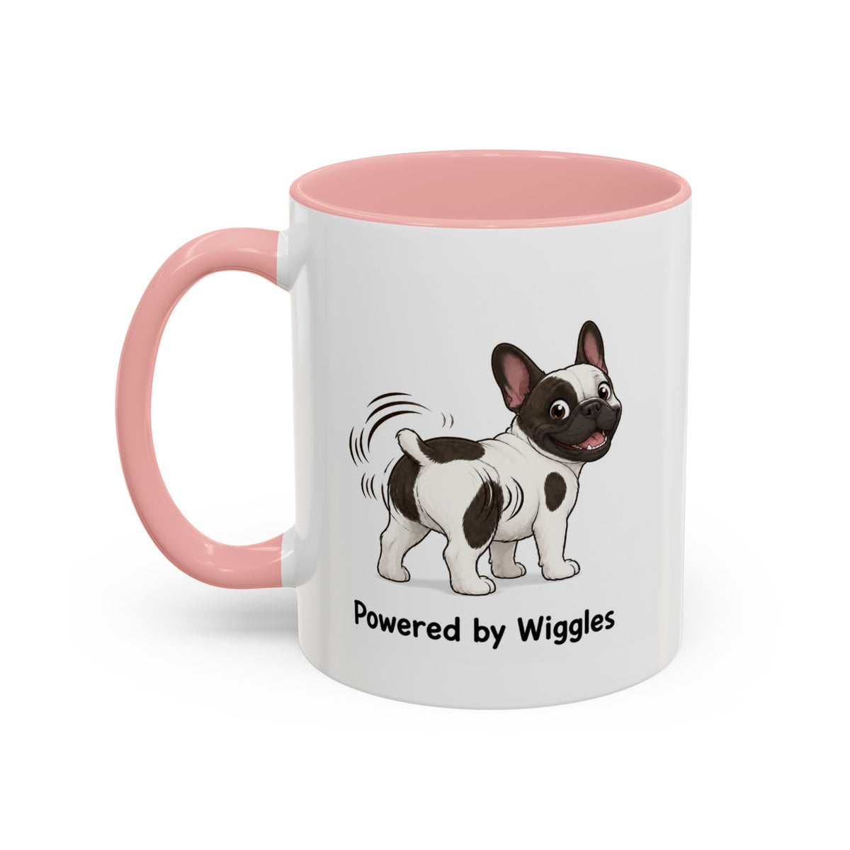 Powered by Wiggles Mug - French Bulldog - Pied