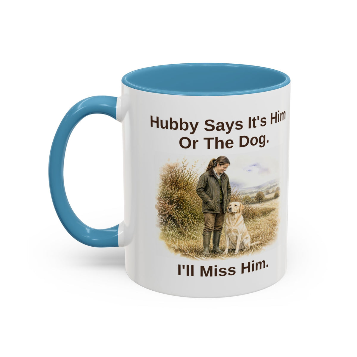 Hubby Says Mug - Labrador - Yellow - Brunette