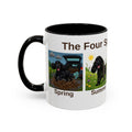 Four Spaniel Seasons Mug - Cocker Spaniel - Black