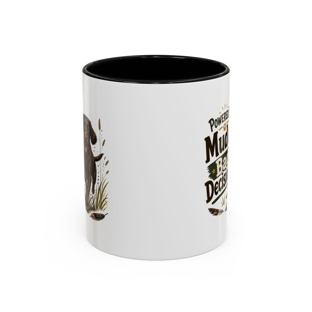 Funny Chocolate Cocker Spaniel Mug - Powered By Mud & Bad Decisions, Muddy Dog Owner Gift, Gundog Lover Coffee Mug, 11oz