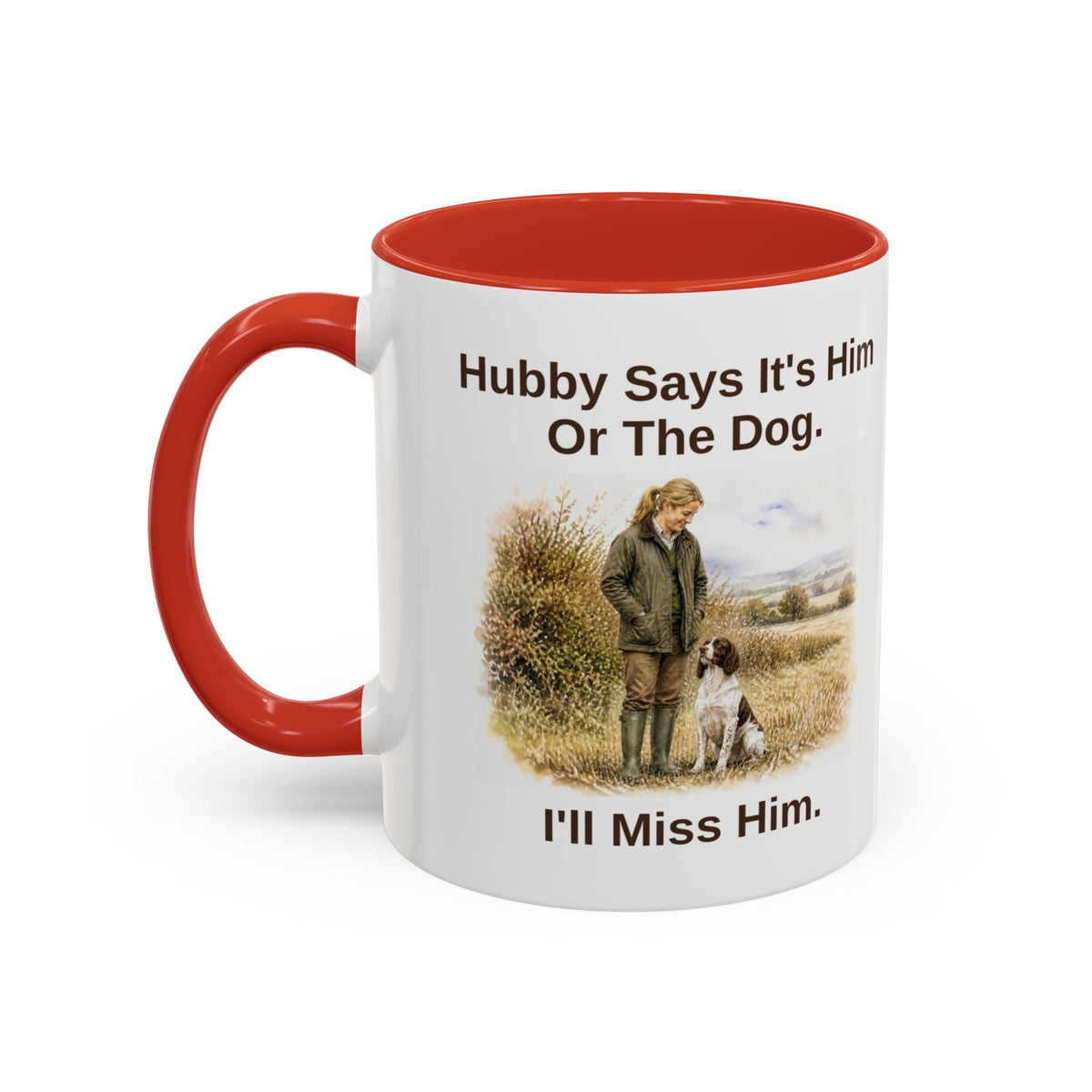 Hubby Says Mug - Springer Spaniel - Liver & White - Blonde