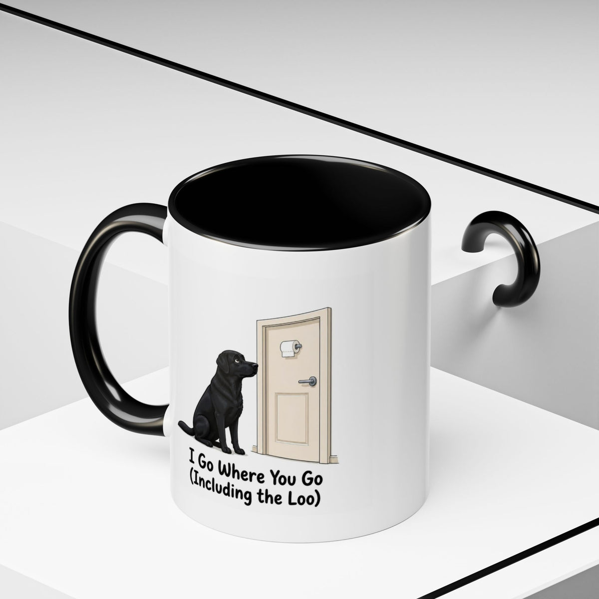 I Go Where You Go Mug - Labrador - Black