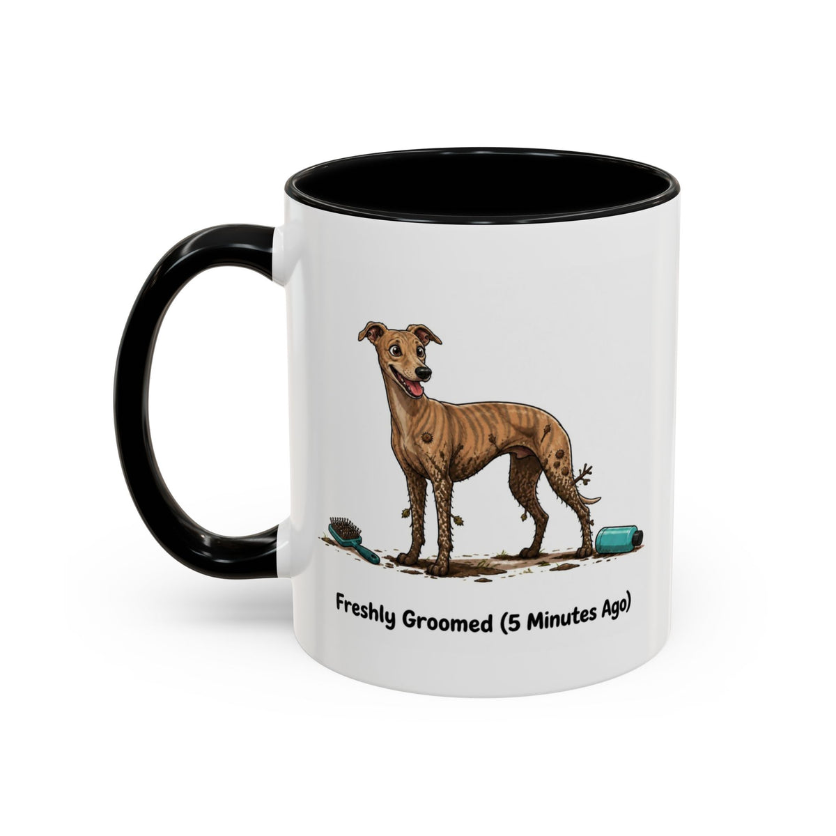 Freshly Groomed Mug - Whippet - Brindle