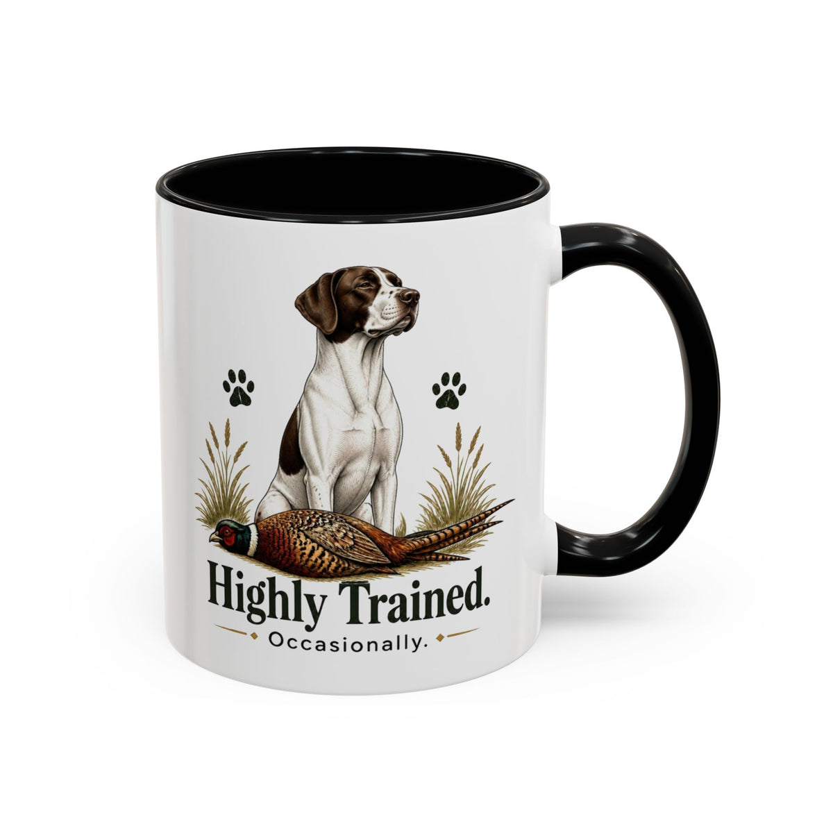 Funny English Pointer Mug - Highly Trained Occasionally, Gundog Owner Gift, Shooting Dog Lover Coffee Mug, 11oz