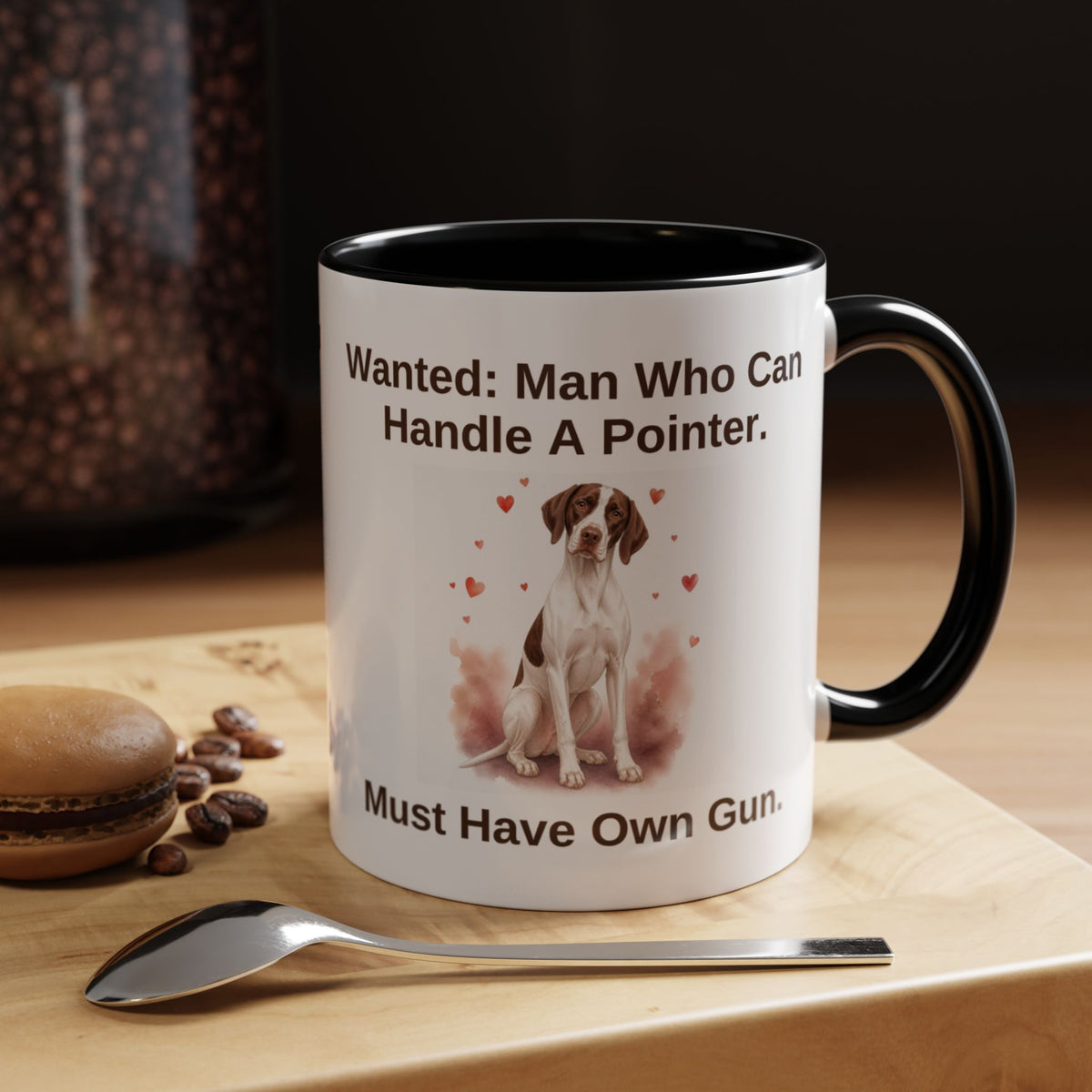 Wanted Mug - English Pointer - Liver & White - Man