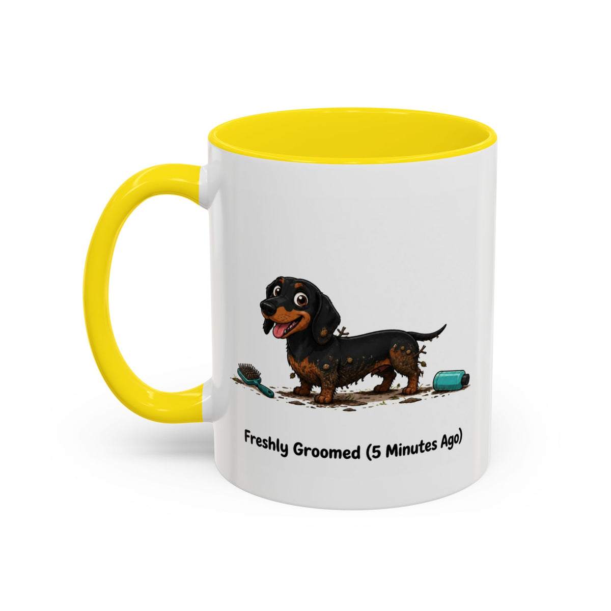 Freshly Groomed Mug - Mini Smooth Dachshund - Black & Tan