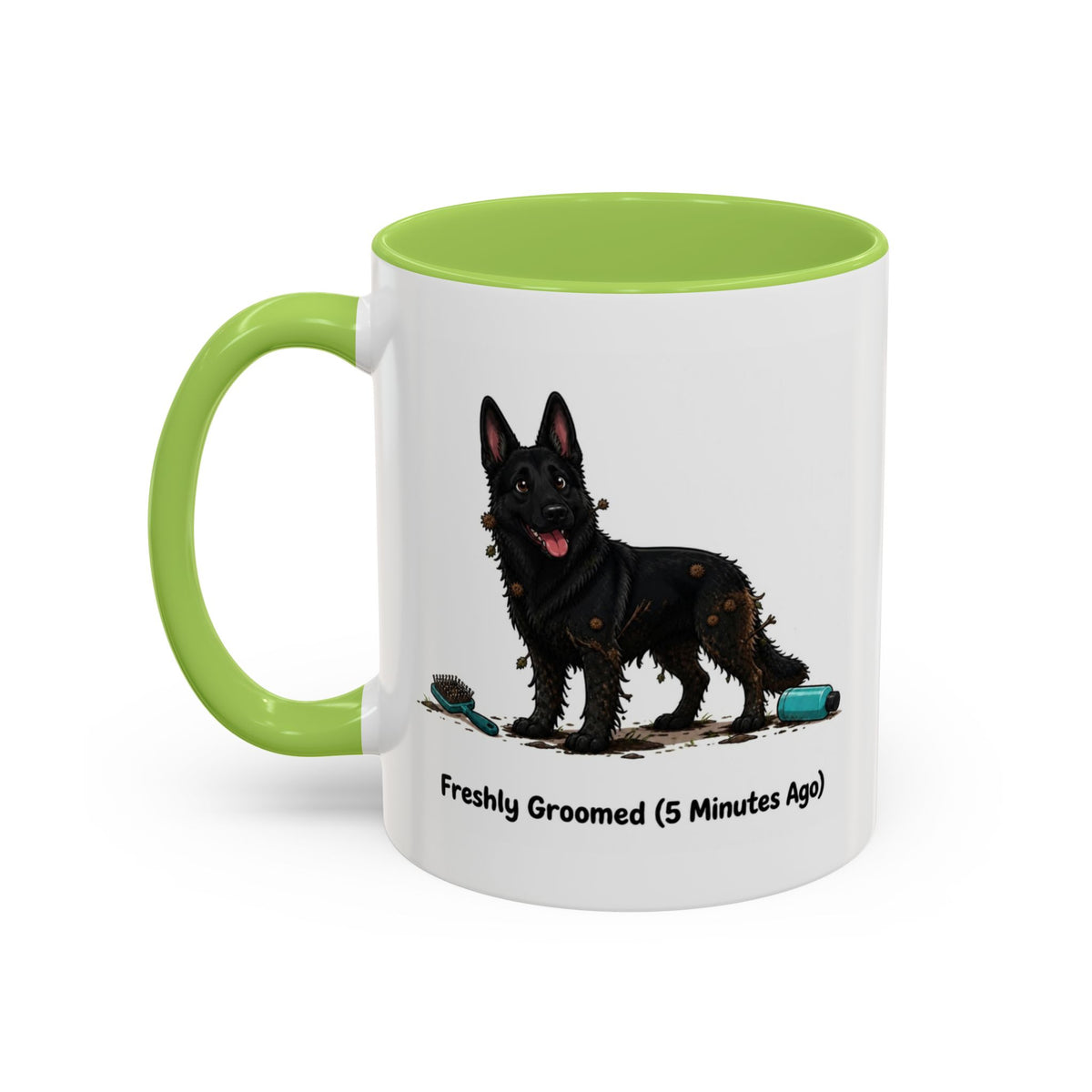 Freshly Groomed Mug - German Shepherd - Black