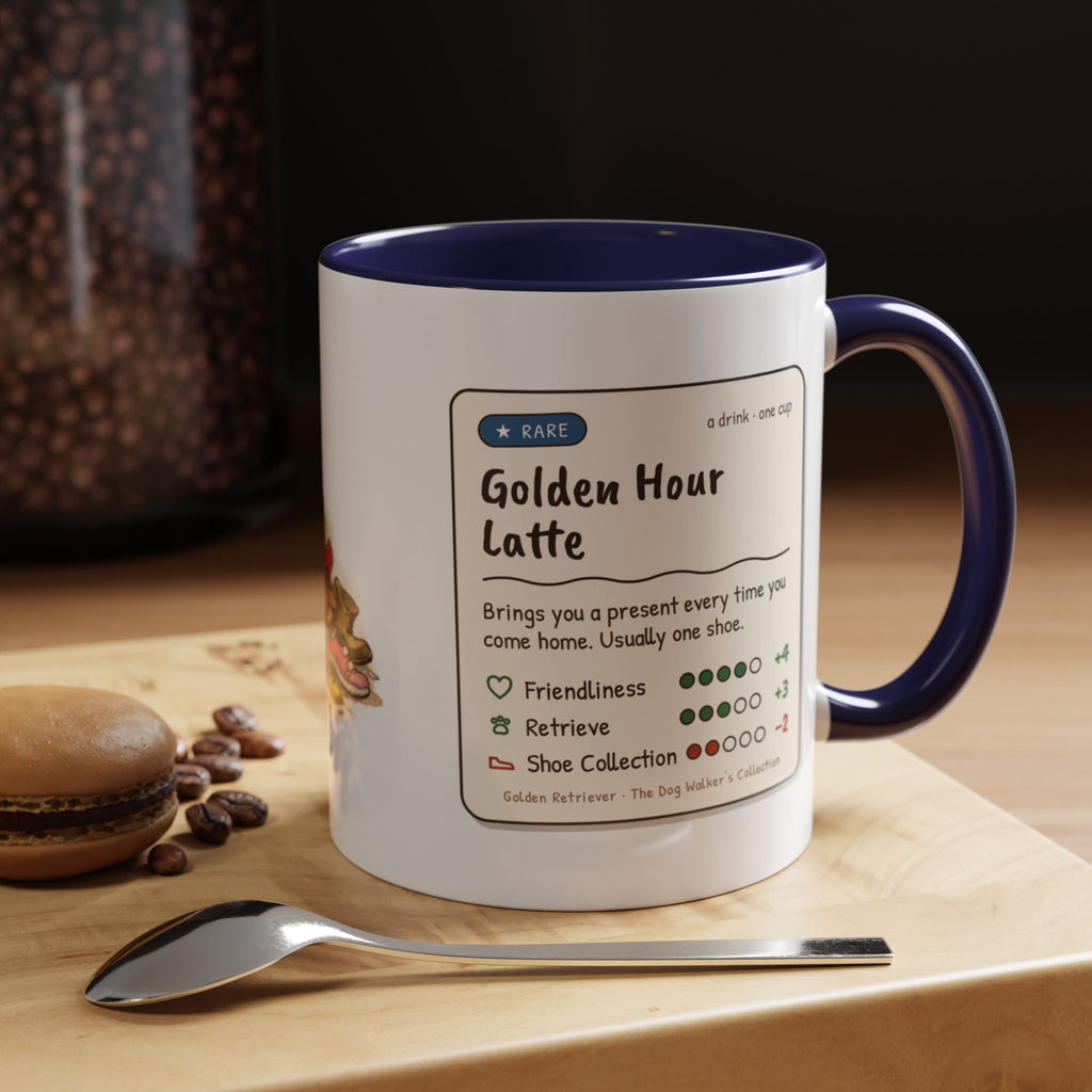 Funny golden retriever mug, dog with a stolen shoe – view 13