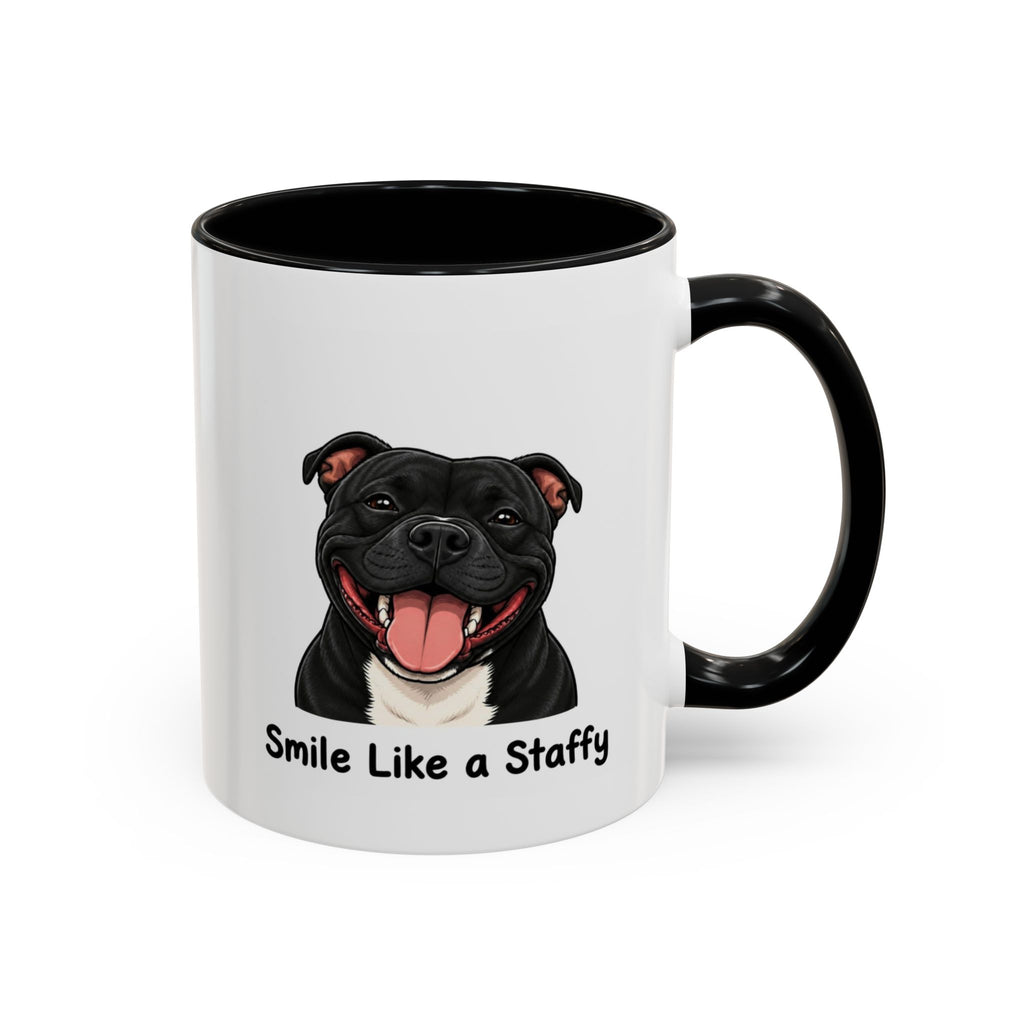 Staffy Smile Mug - Staffordshire Bull Terrier - Black