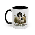 Funny Black and White Springer Spaniel Mug - Whistle. Wait. Swear. Repeat. Working Gun Dog Gift, Dog Training Mug, 11oz