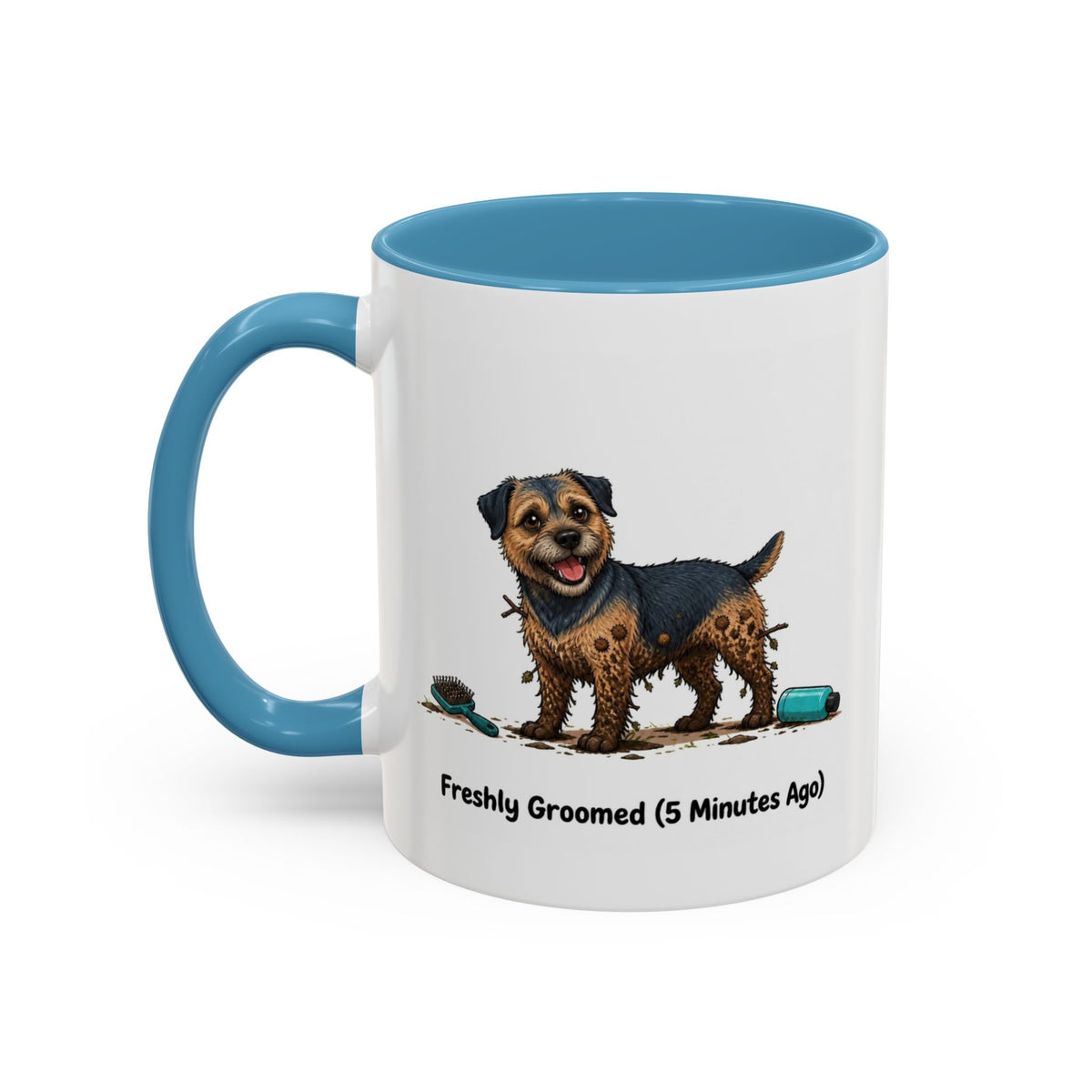 Freshly Groomed Mug - Border Terrier - Blue & Tan
