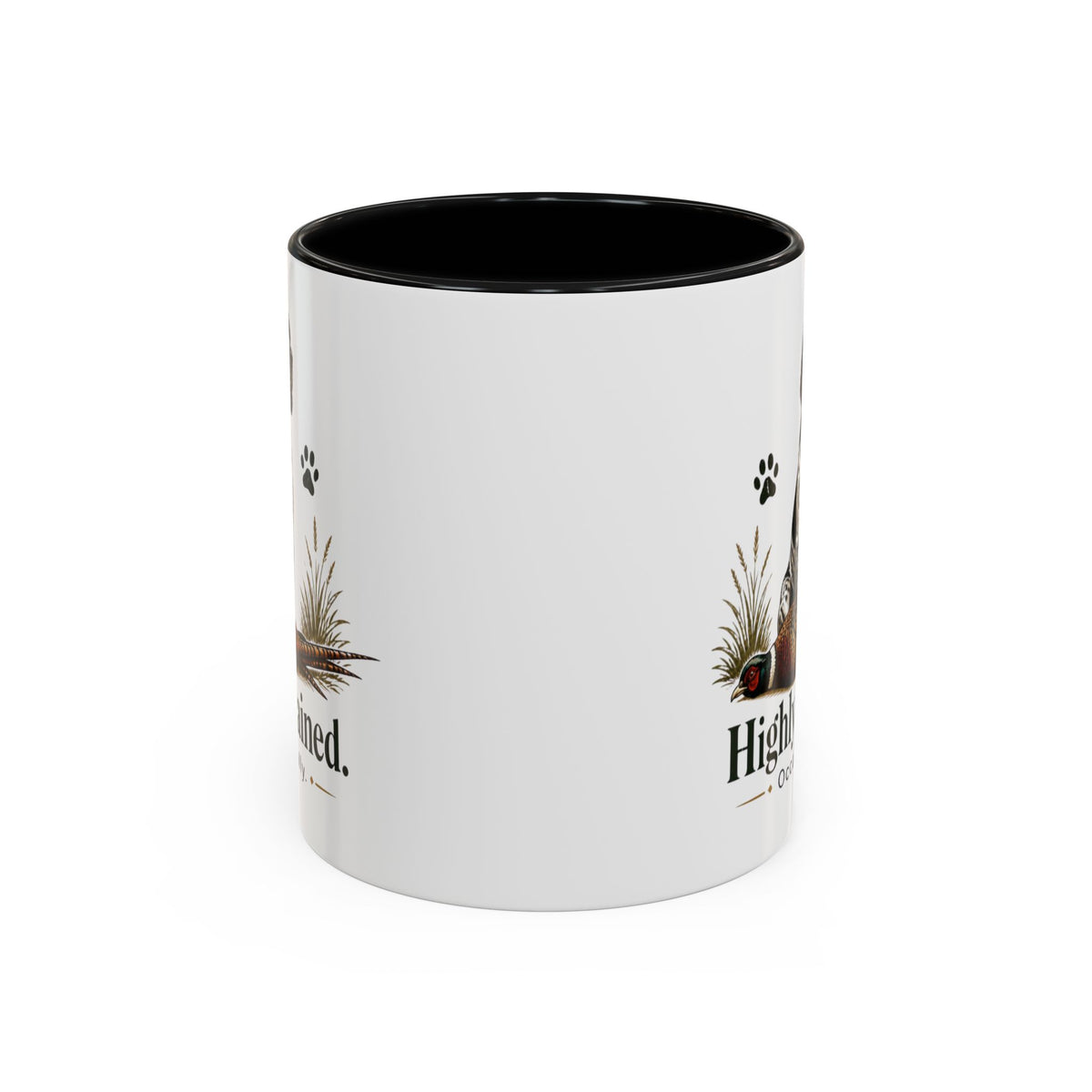 Funny Black and White Springer Spaniel Mug - Highly Trained Occasionally, Gundog Owner Gift, Shooting Dog Lover Coffee Mug, 11oz