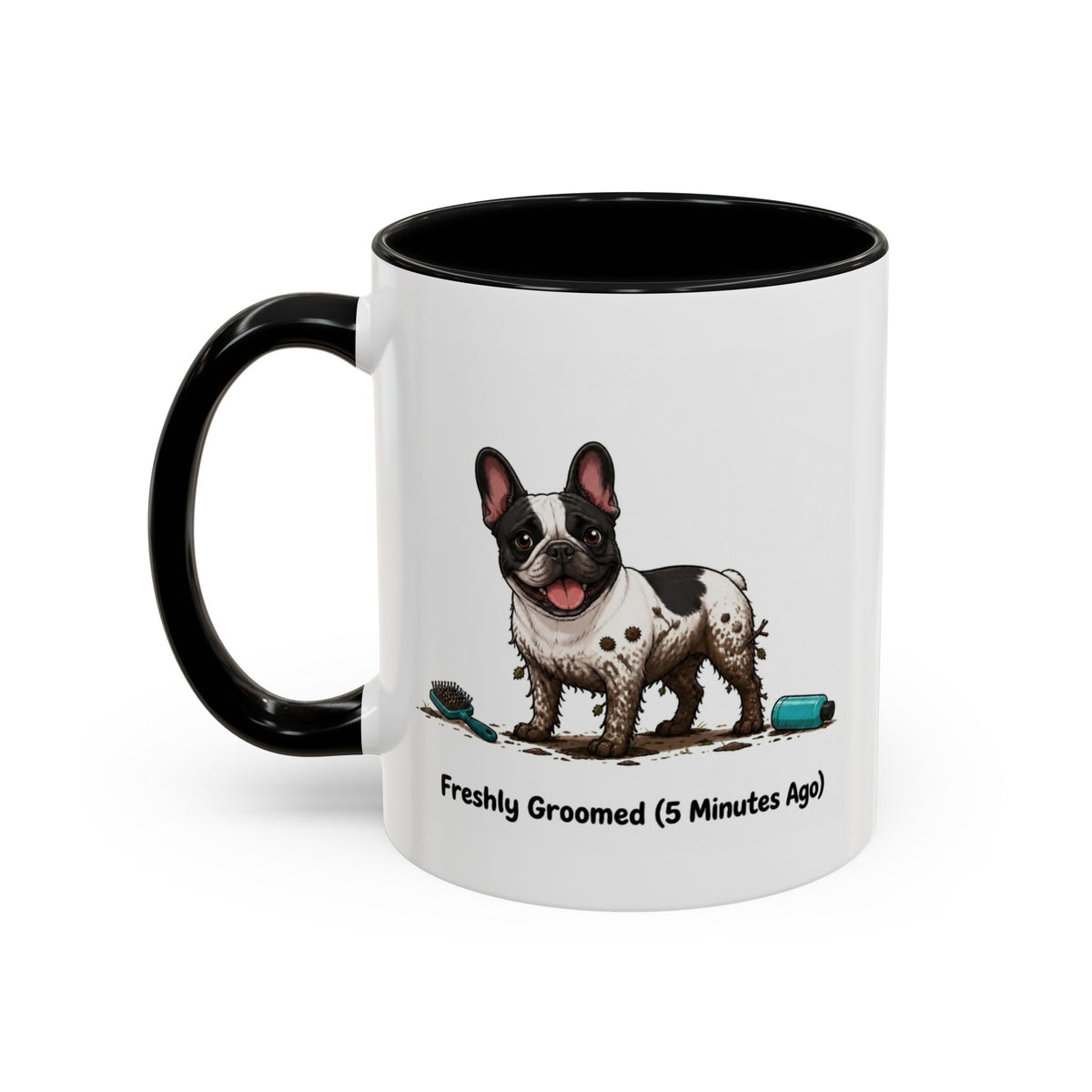 Freshly Groomed Mug - French Bulldog - Pied
