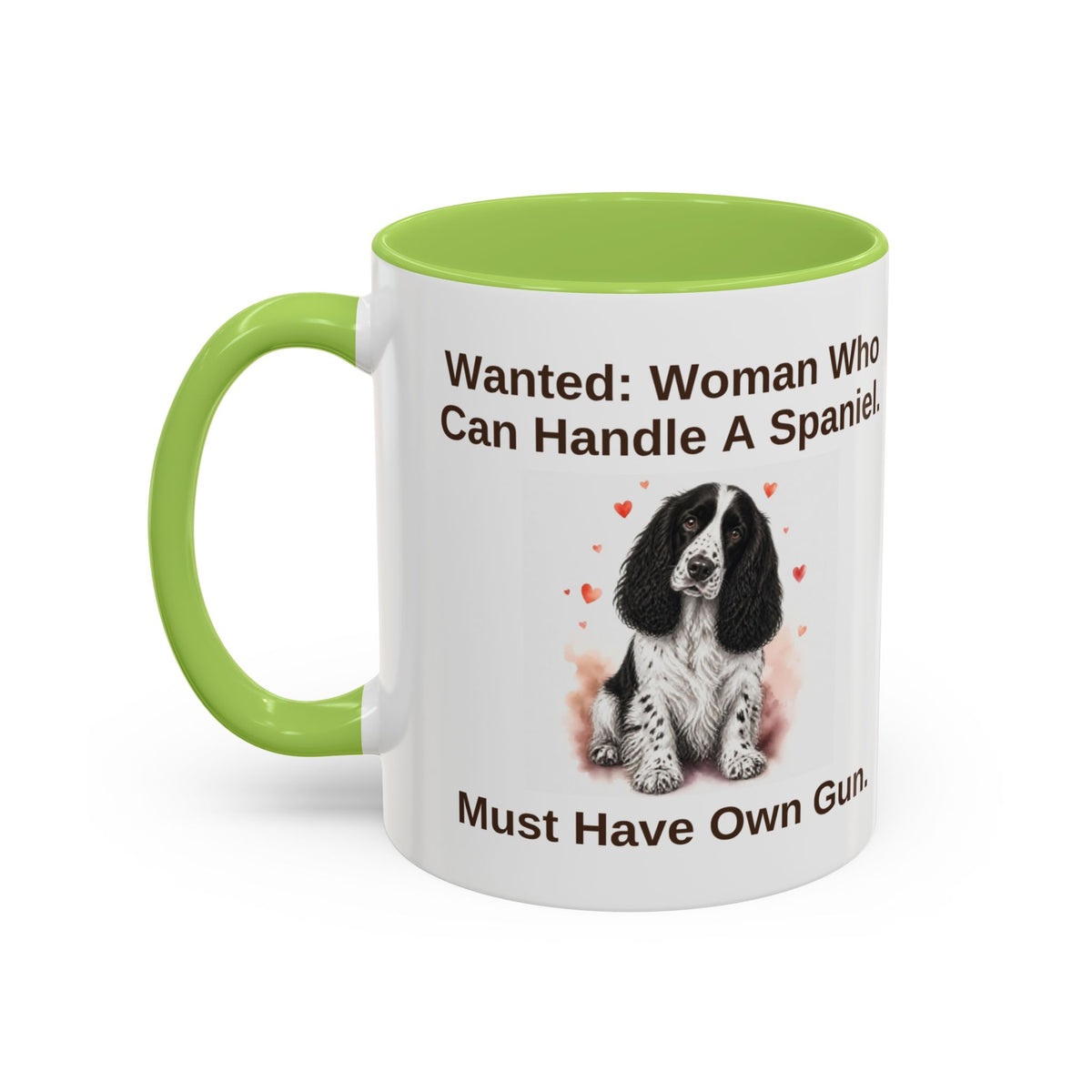 Wanted Mug - Springer Spaniel - Black & White - Woman