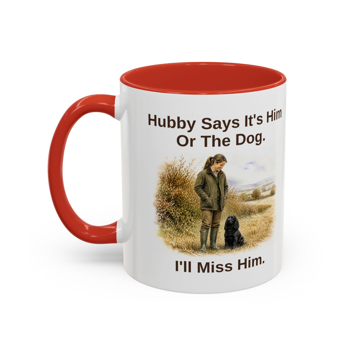 Hubby Says Mug - Cocker Spaniel - Black - Brunette