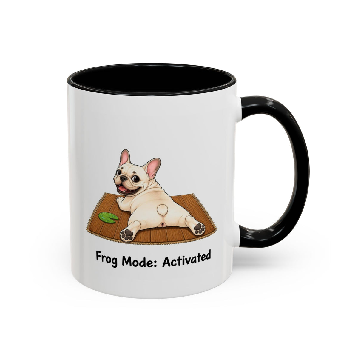 Frog Mode Mug - French Bulldog - Cream