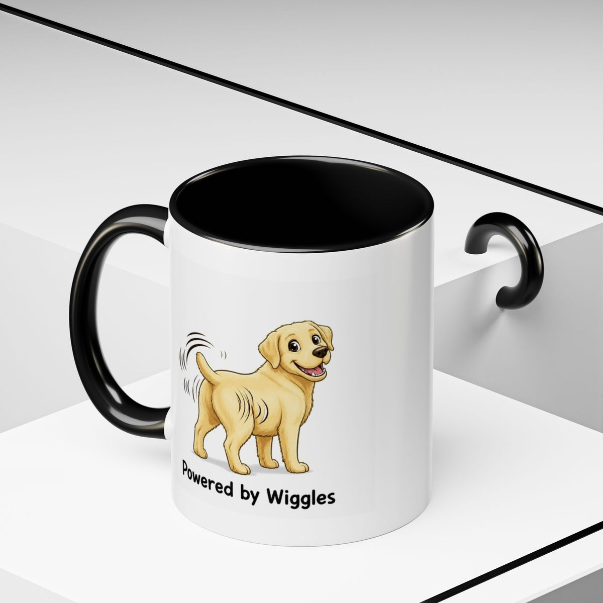 Powered by Wiggles Mug - Labrador - Yellow