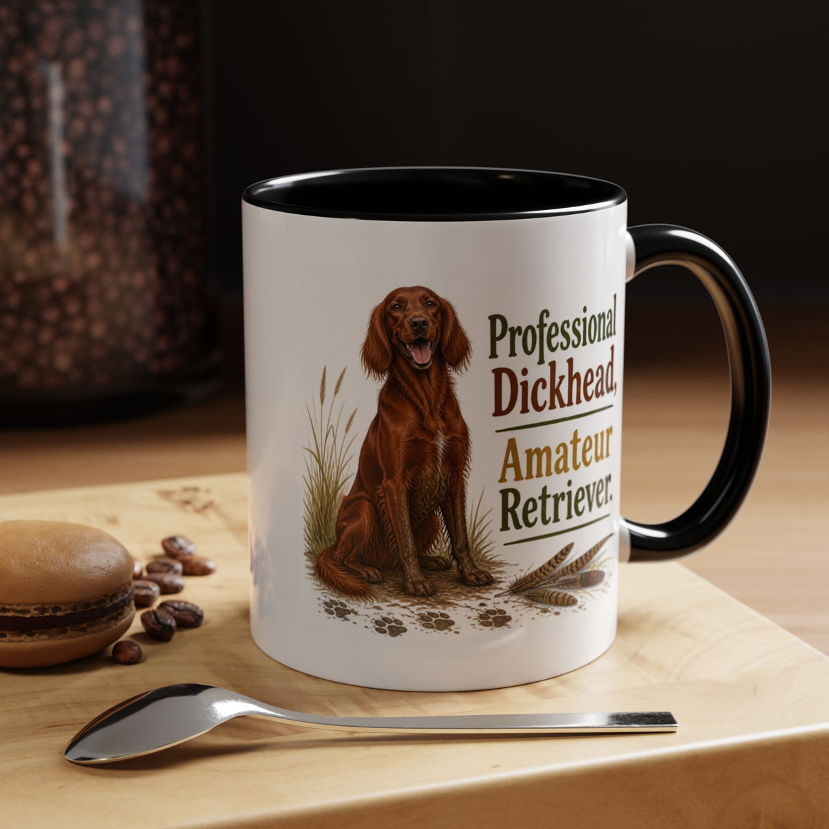 Funny Red Setter Mug - Professional Dickhead, Amateur Retriever, Working Gun Dog Gift, Pheasant Shooting Mug, 11oz