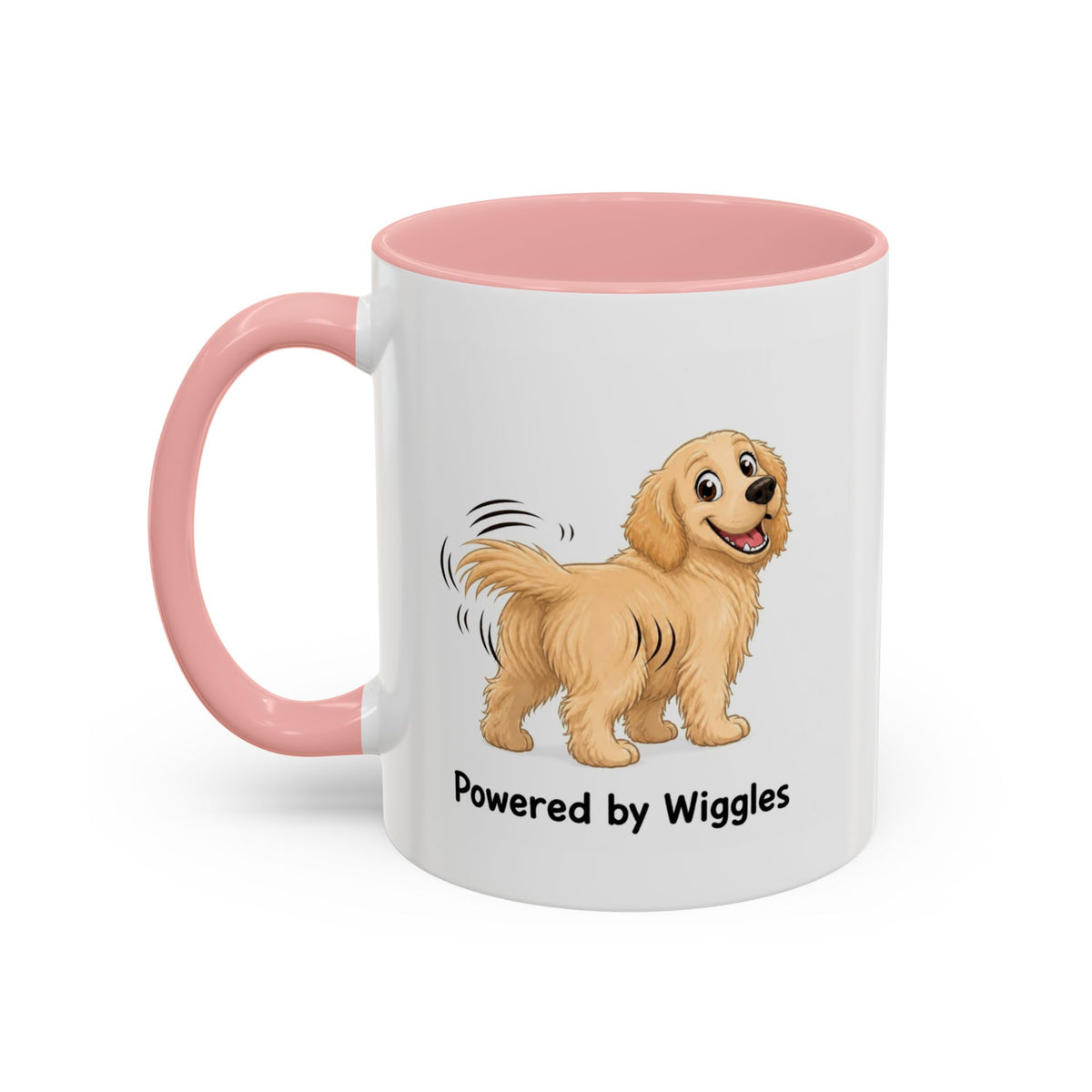 Powered by Wiggles Mug - Golden Retriever - Light Golden