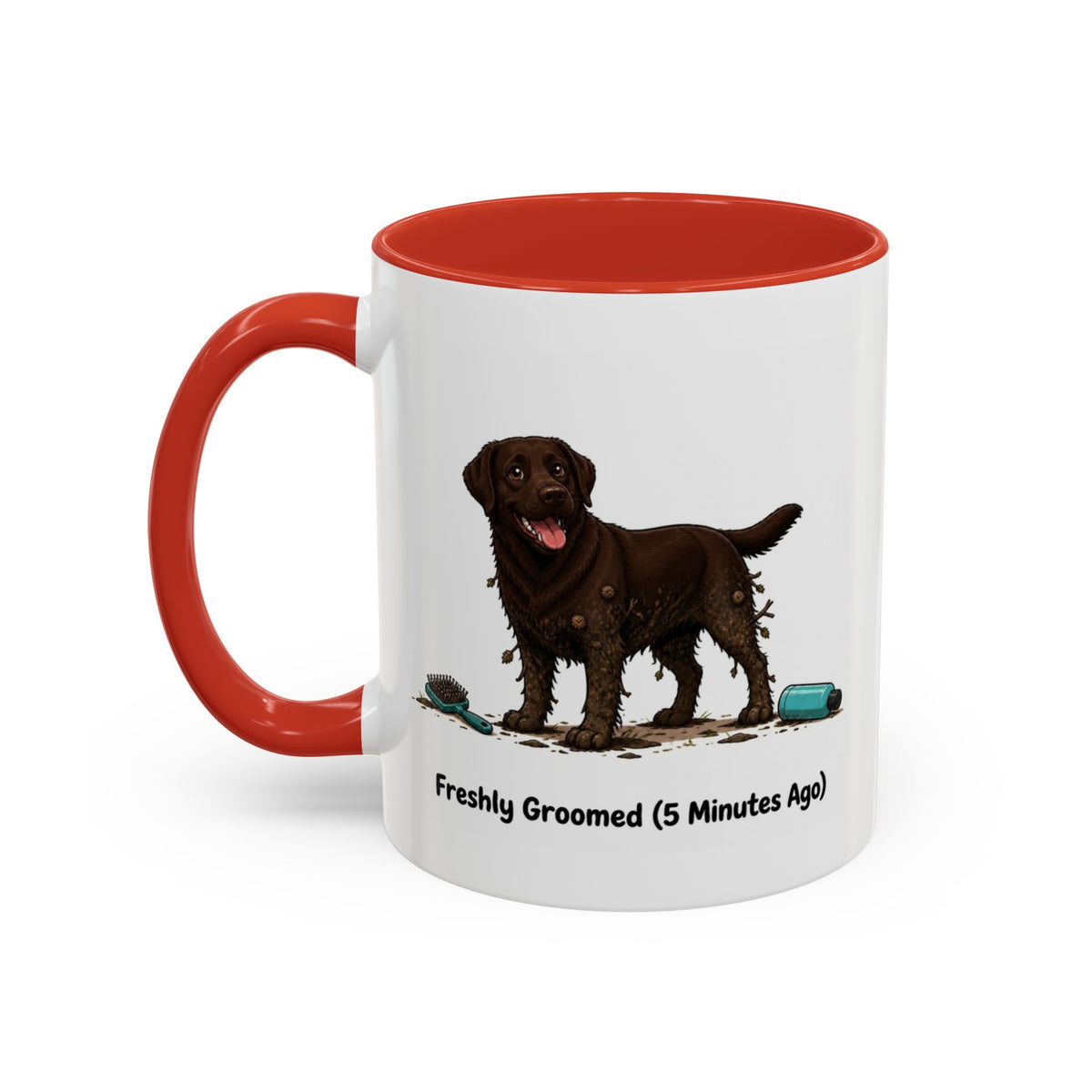 Freshly Groomed Mug - Labrador - Chocolate