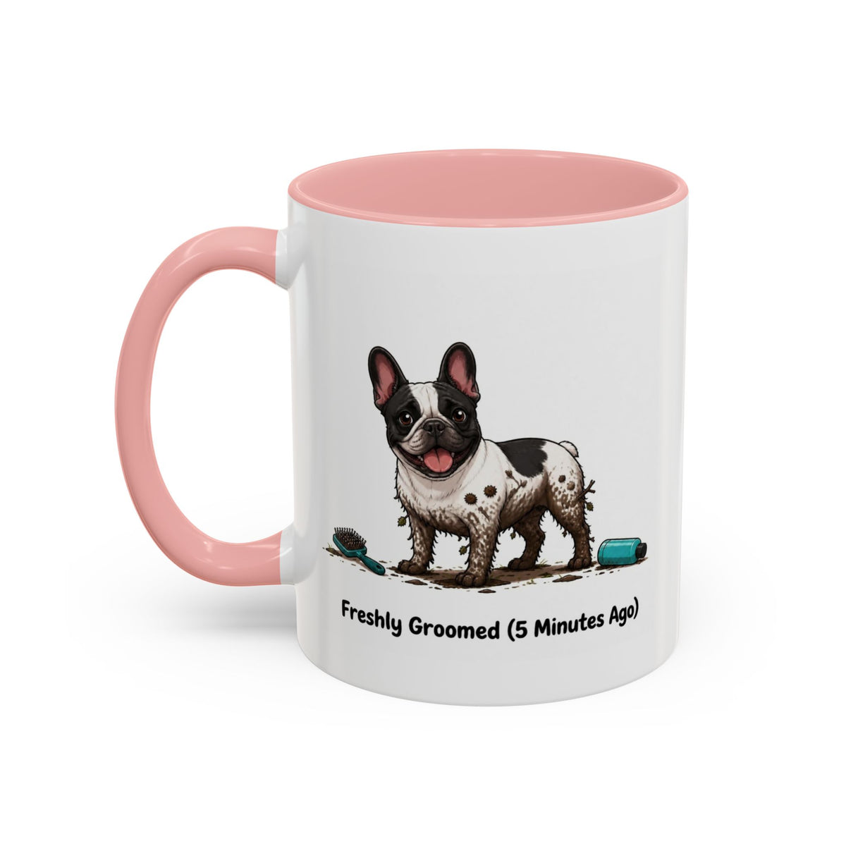 Freshly Groomed Mug - French Bulldog - Pied