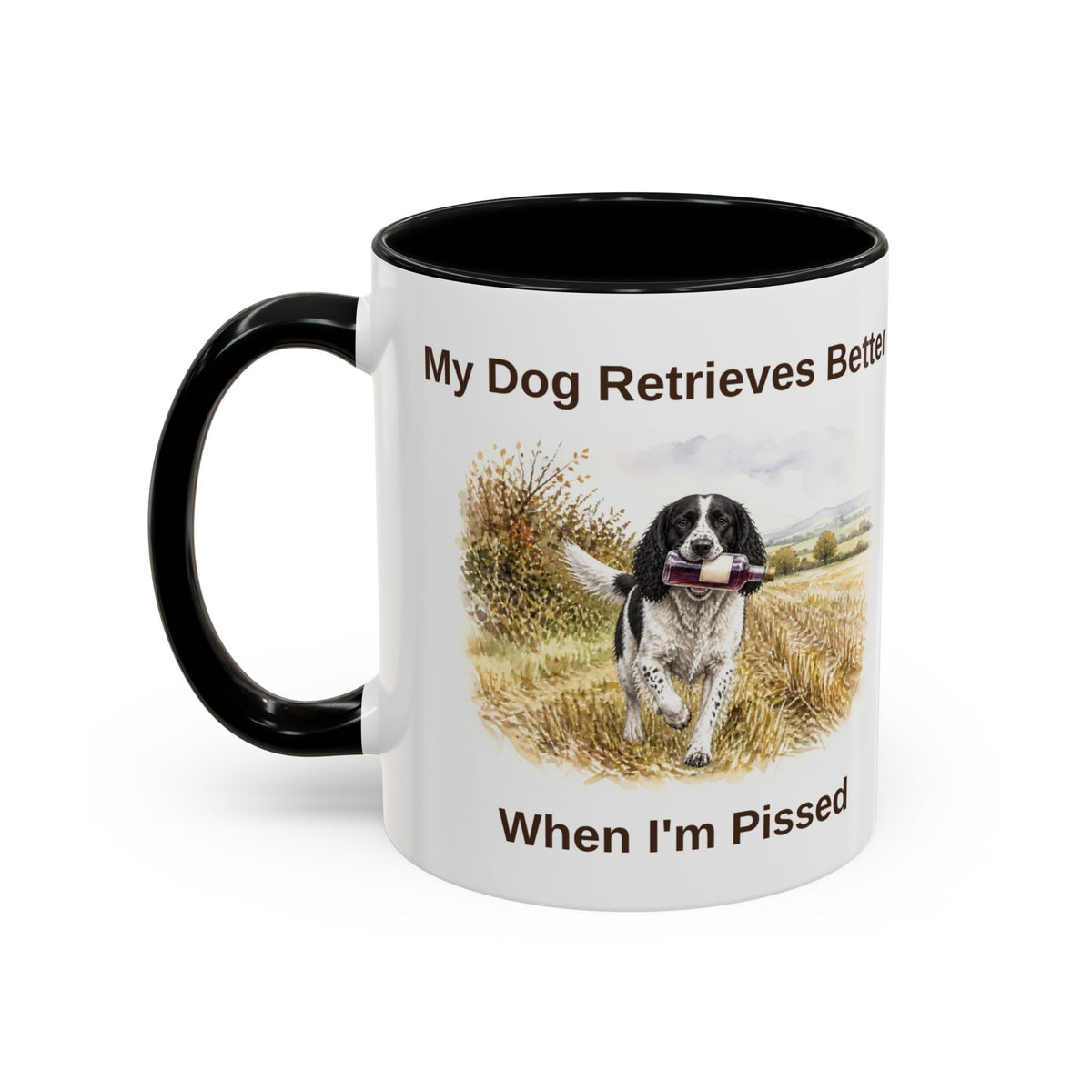 Retrieves Better Mug - Springer Spaniel - Black & White