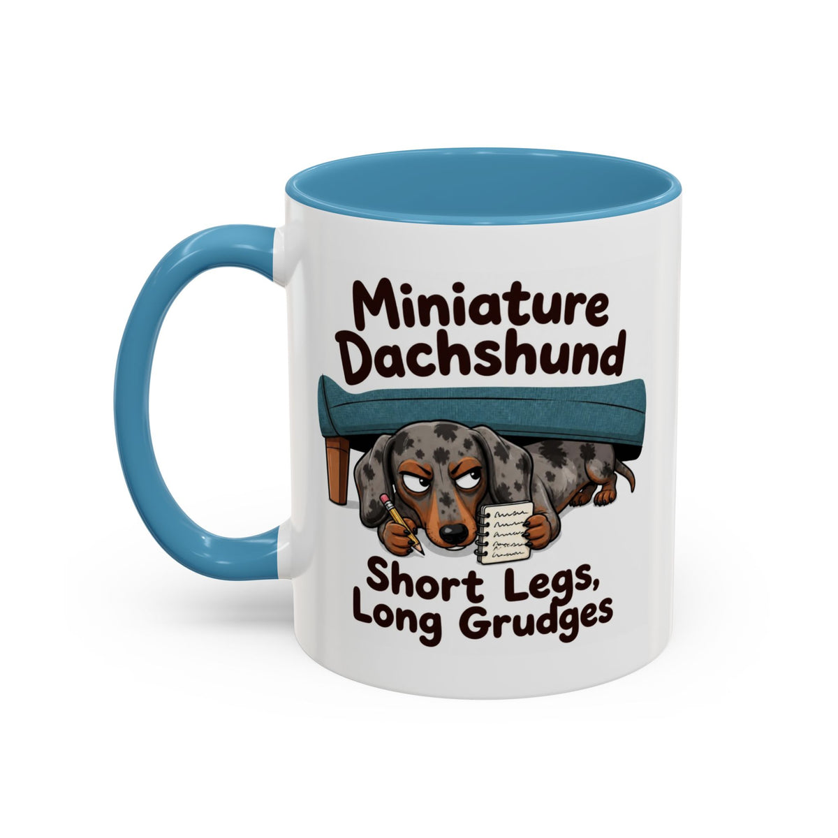 Short Legs Long Grudges Mug - Dachshund - Dapple