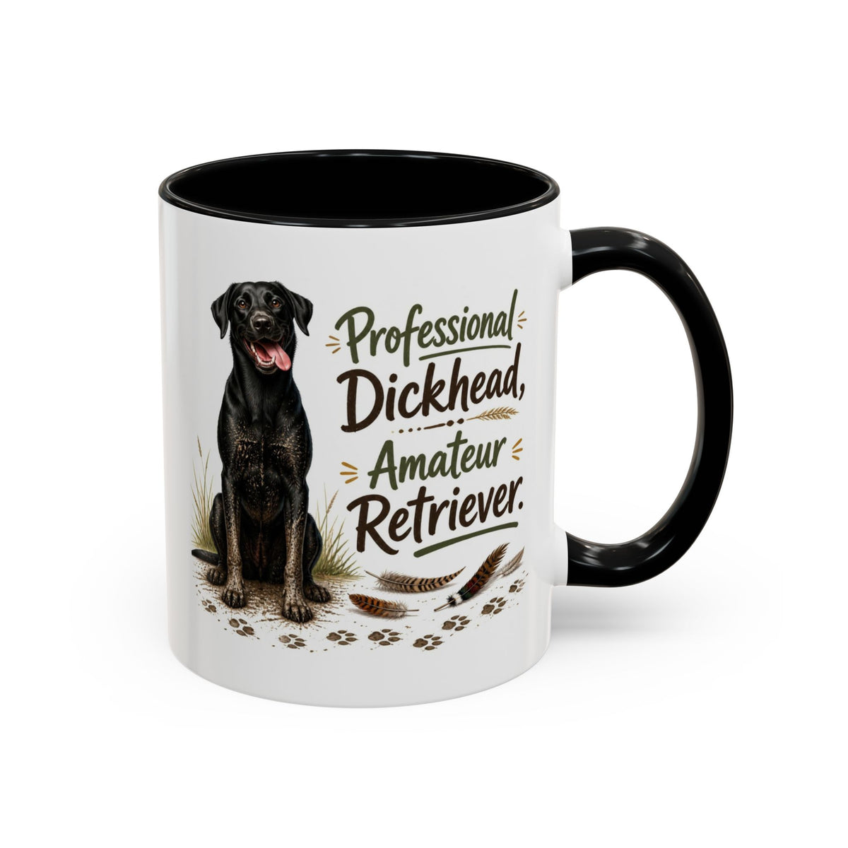 Funny Black Labrador Mug - Professional Dickhead, Amateur Retriever, Working Gun Dog Gift, Pheasant Shooting Mug, 11oz