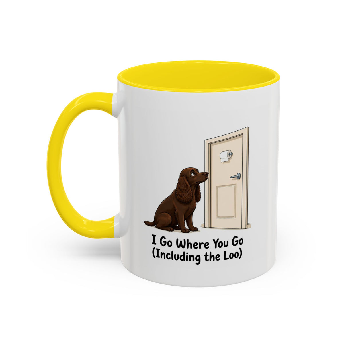 I Go Where You Go Mug - Cocker Spaniel - Brown