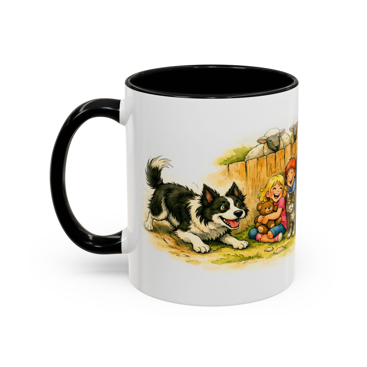 Funny Border Collie Mug - Herded Coffee, Collie Herding the Family, Sheepdog Owner Gift, Dog Lover Coffee Mug, 11oz