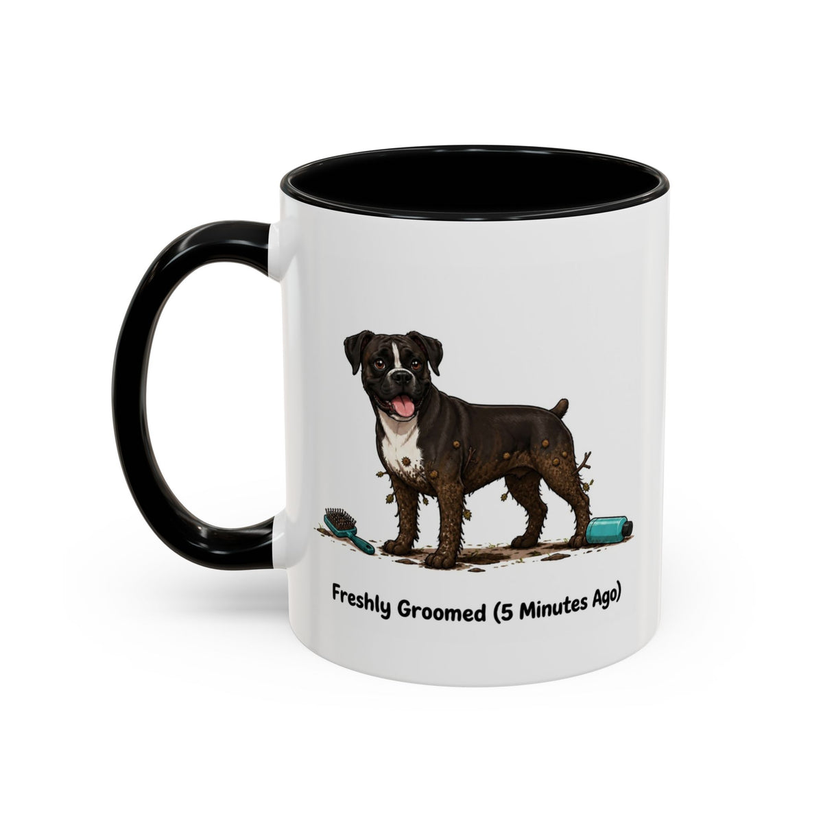 Freshly Groomed Mug - Boxer - Reverse Brindle