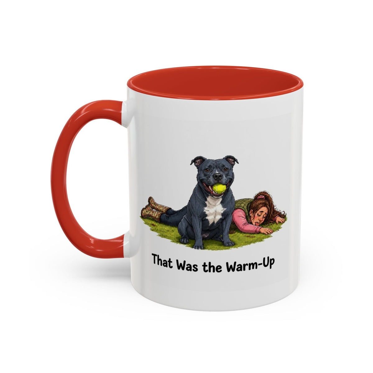 Warm-Up Mug - Staffordshire Bull Terrier - Blue - Woman