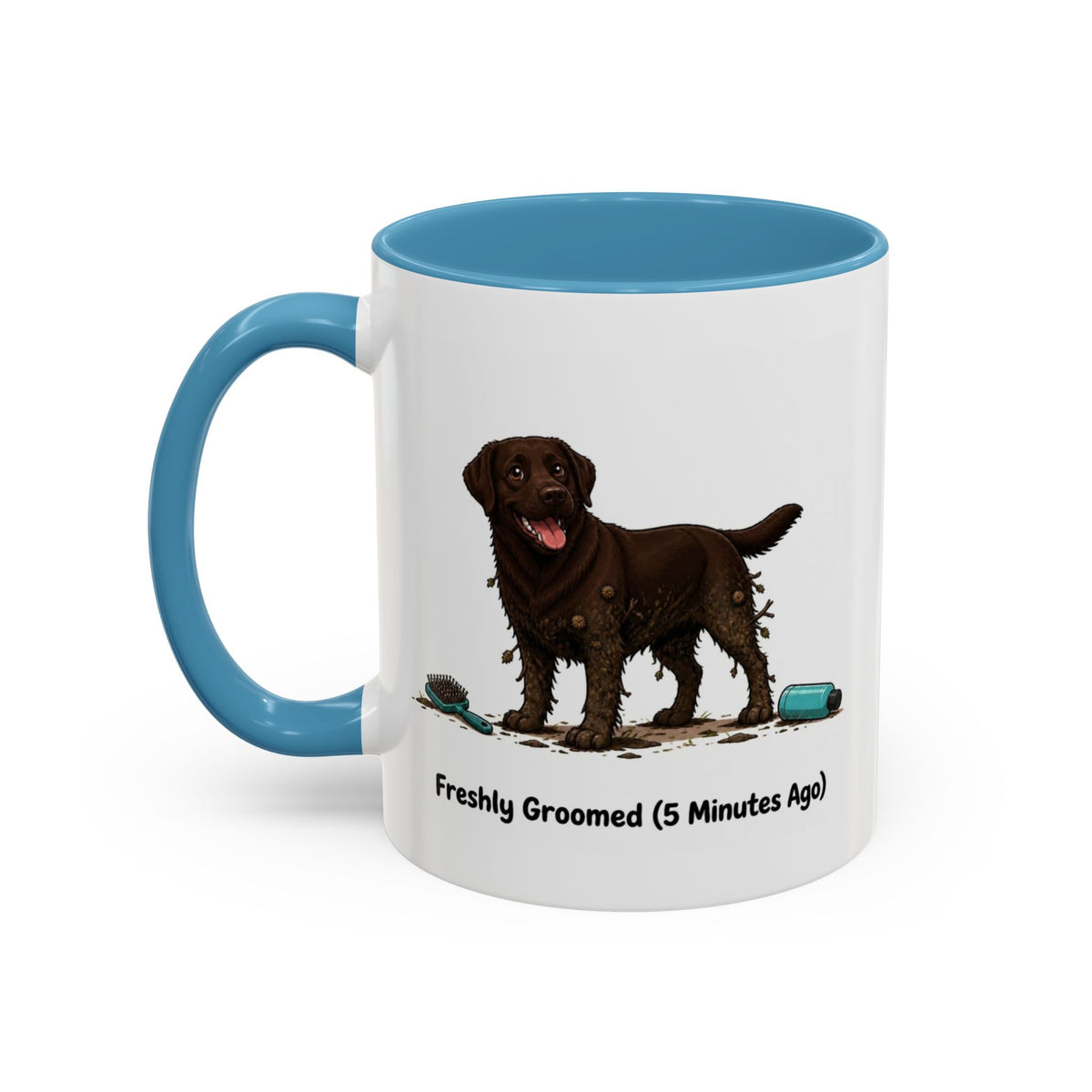 Freshly Groomed Mug - Labrador - Chocolate