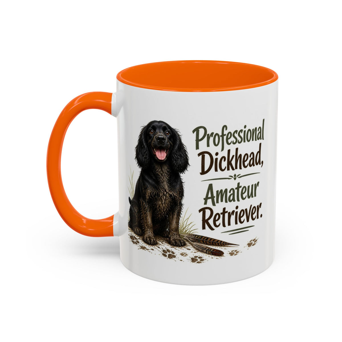 Funny Black Cocker Spaniel Mug - Professional Dickhead, Amateur Retriever, Working Gun Dog Gift, Pheasant Shooting Mug, 11oz