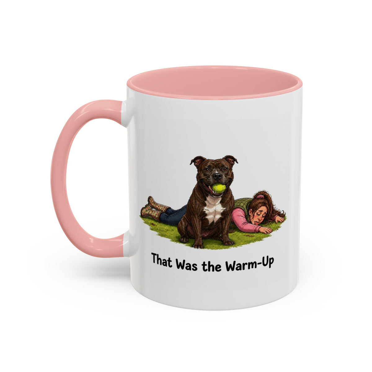 Warm-Up Mug - Staffordshire Bull Terrier - Brindle - Woman