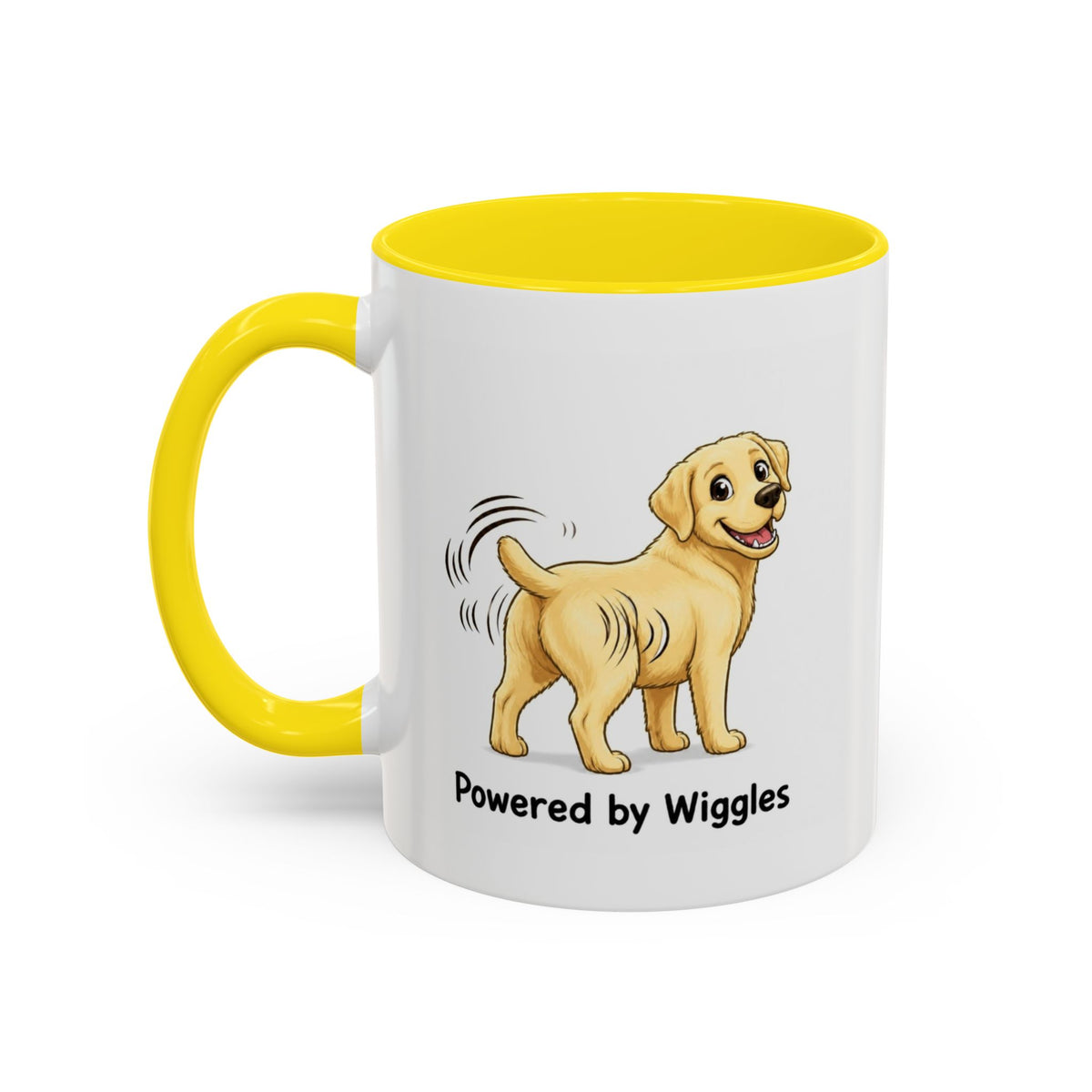 Powered by Wiggles Mug - Labrador - Yellow
