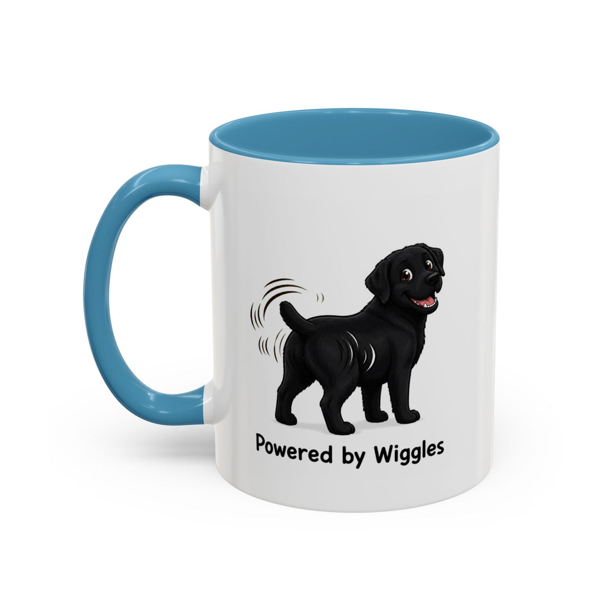 Powered by Wiggles Mug - Labrador - Black