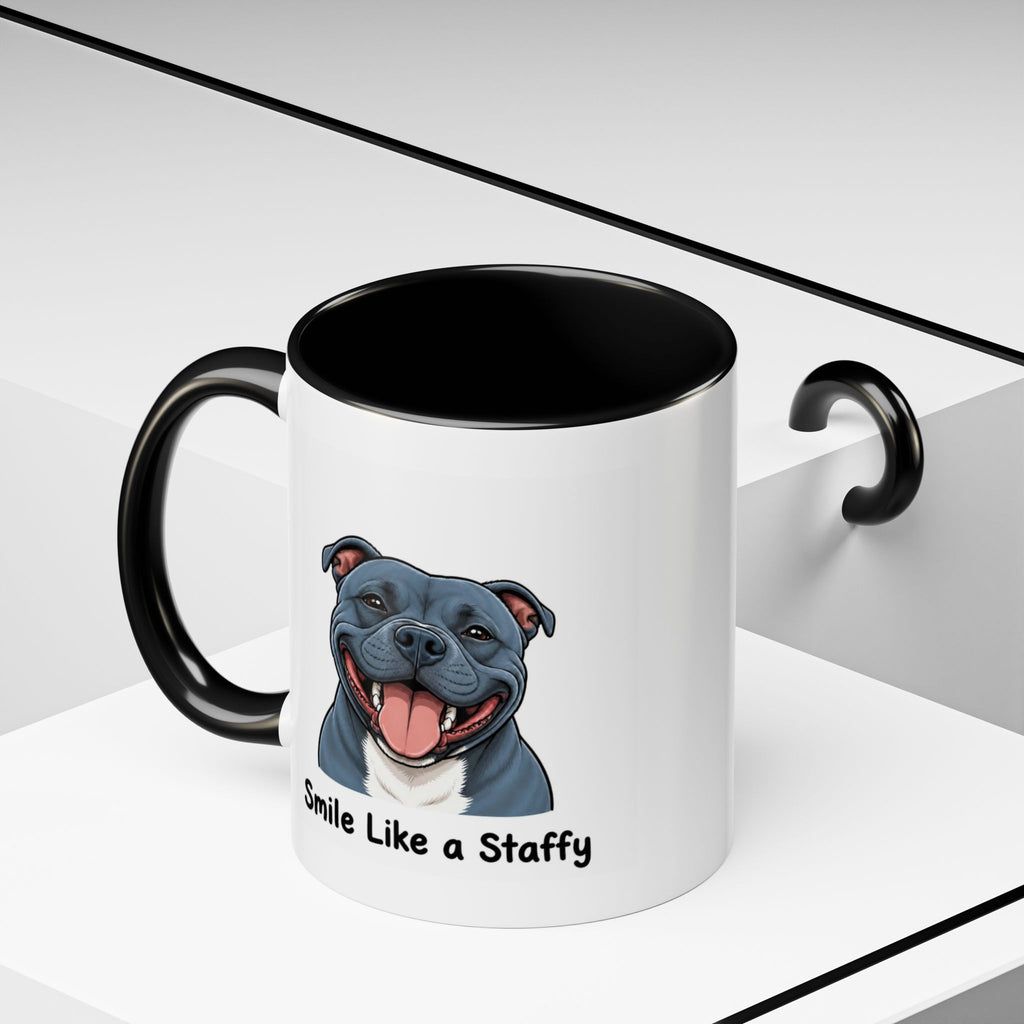 Staffy Smile Mug - Staffordshire Bull Terrier - Blue
