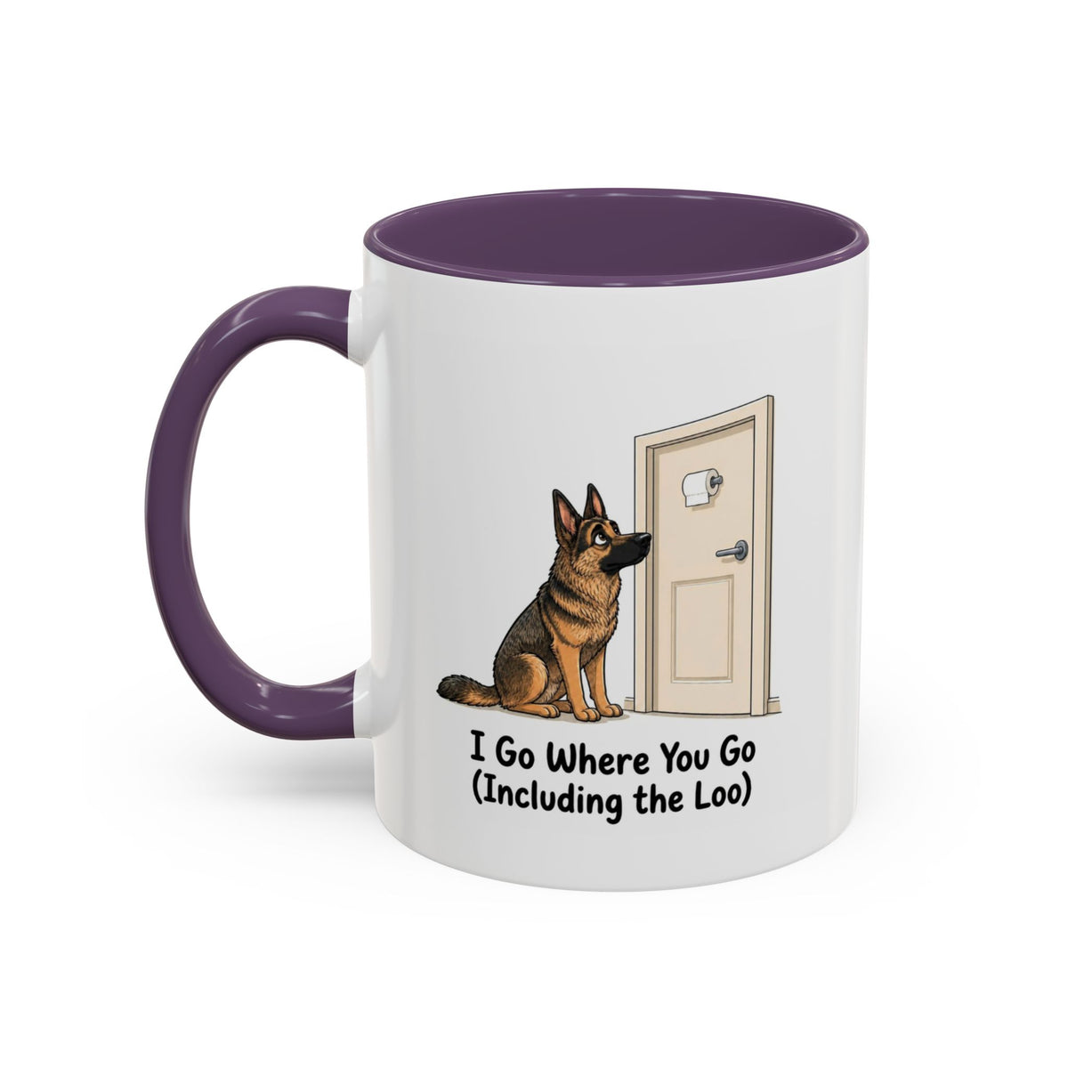 I Go Where You Go Mug - German Shepherd - Sable