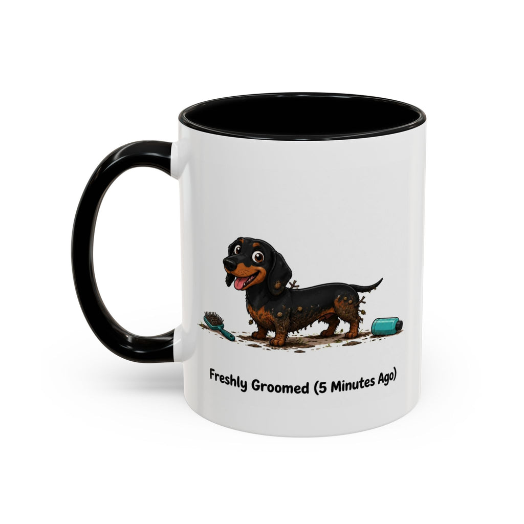 Freshly Groomed Mug - Mini Smooth Dachshund - Black & Tan